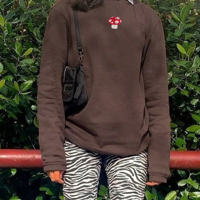 Mushroom Embroidered Sweater